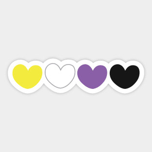 Nonbinary pride flag Sticker